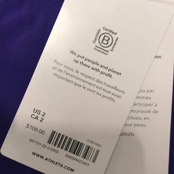 ATHLETA Brooklyn Lined Pant so soft and cozy in purple Size 2 | NWT! - Picture 4 of 7